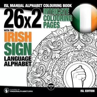 26x2 Intricate Colouring Pages with the Irish Sign Language Alphabet cover