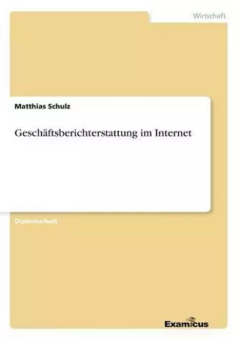 Geschäftsberichterstattung im Internet cover