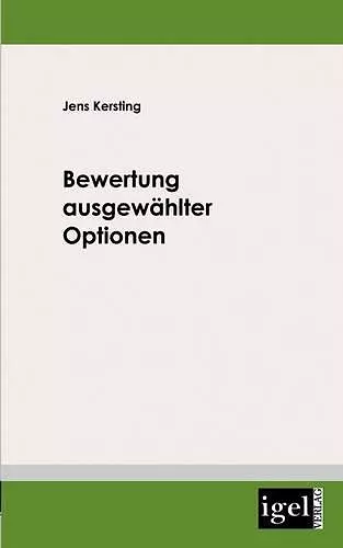 Bewertung ausgewählter Optionen cover