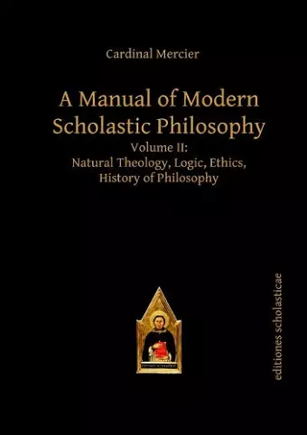 A Manual of Modern Scholastic Philosophy cover