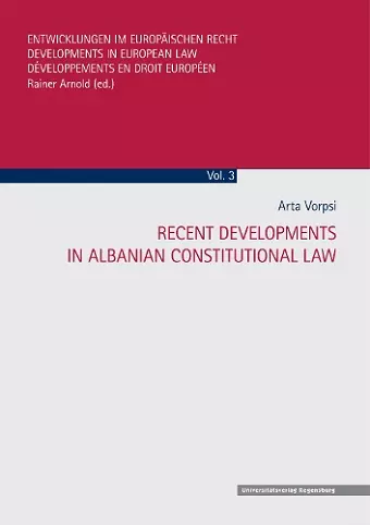 Recent Developments in Albanian Constitutional Law cover