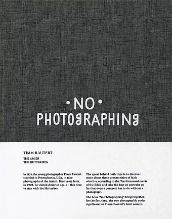 Timm Rautert: No Photographing cover