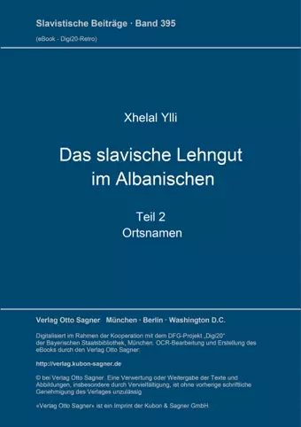 Das Slavische Lehngut Im Albanischen cover