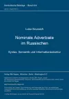 Nominale Adverbiale Im Russischen cover