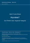 Asyndese? Zum Problem Einer 'Negativen' Kategorie cover