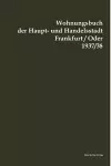 Wohnungsbuch der Haupt- und Handelsstadt Frankfurt(Oder 1937/38 cover