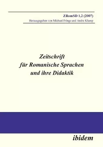 Zeitschrift f�r Romanische Sprachen und ihre Didaktik. Heft 1.2 cover