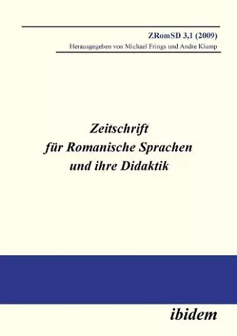 Zeitschrift f�r Romanische Sprachen und ihre Didaktik. Heft 3.1 cover