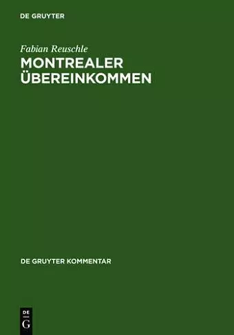 Montrealer Übereinkommen cover