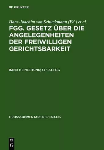 Einleitung; §§ 1-34 FGG cover