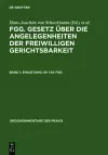 Einleitung; §§ 1-34 FGG cover