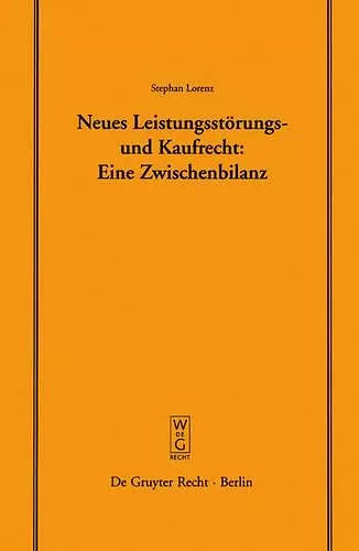 Neues Leistungsstörungs- und Kaufrecht cover