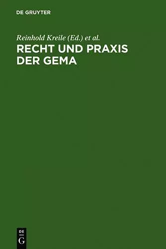 Recht und Praxis der GEMA cover