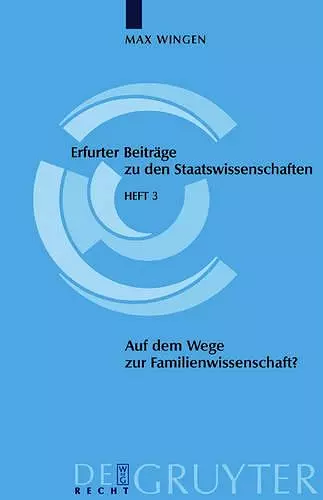 Auf dem Wege zur Familienwissenschaft? cover