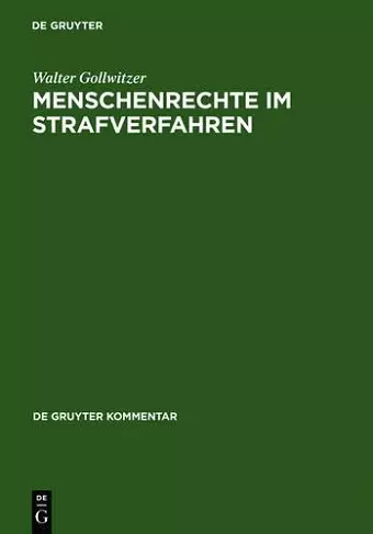 Menschenrechte im Strafverfahren cover