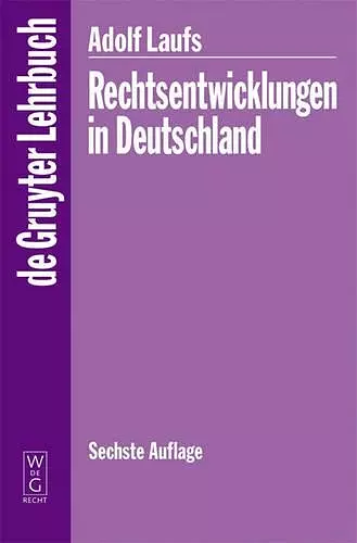 Rechtsentwicklungen in Deutschland cover