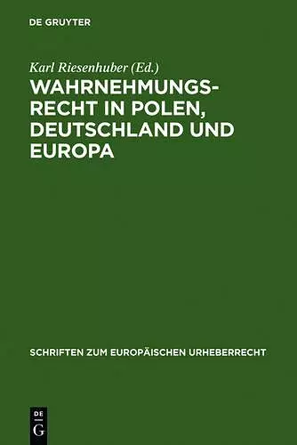 Wahrnehmungsrecht in Polen, Deutschland und Europa cover