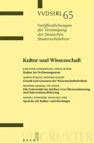 Kultur und Wissenschaft cover