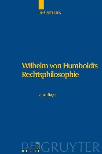 Wilhelm von Humboldts Rechtsphilosophie cover