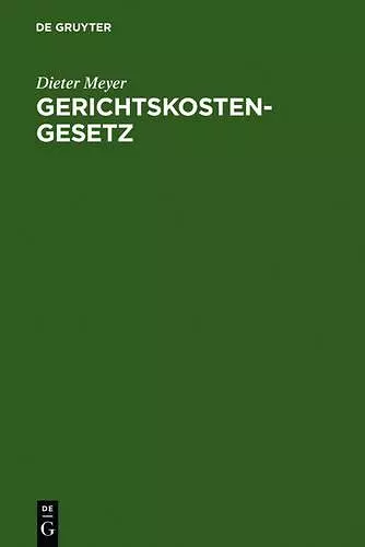 Gerichtskostengesetz cover