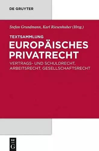 Textsammlung Europäisches Privatrecht cover