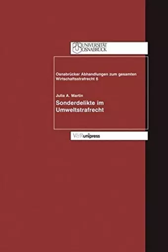 OsnabrÃ"cker Abhandlungen zum gesamten Wirtschaftsstrafrecht. cover