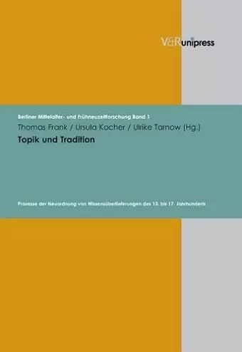 Berliner Mittelalter- und FrÃ"hneuzeitforschung. cover