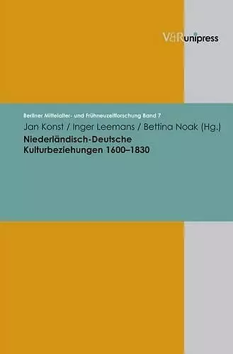 Niederlandisch-Deutsche Kulturbeziehungen 16001830 cover