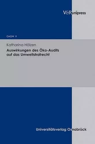 OsnabrÃ"cker Abhandlungen zum gesamten Wirtschaftsstrafrecht. cover