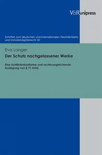 Der Schutz nachgelassener Werke cover