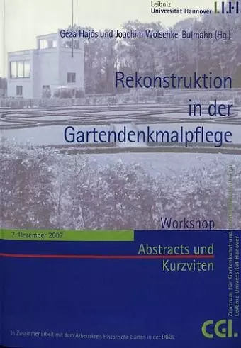 Rekonstruktion in Der Gartenpflege cover