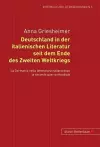 Deutschland in Der Italienischen Literatur Seit Dem Ende Des 2. Weltkriegs cover