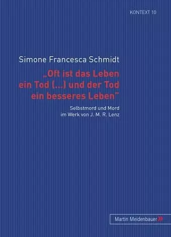 'Oft Ist Das Leben Ein Tod [...] Und Der Tod Ein Besseres Leben' cover