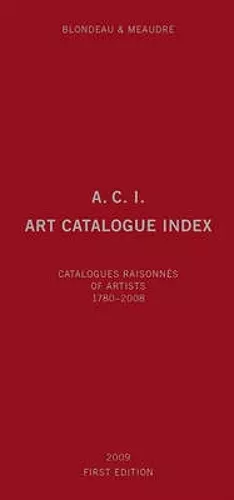 A.C.I., Art Catalogue Index cover