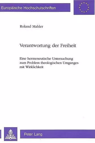 Verantwortung Der Freiheit cover