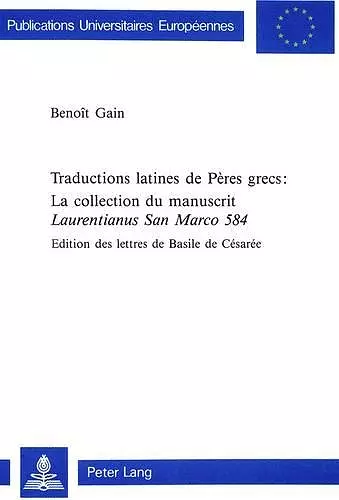 Traductions latines de Pères grecs cover