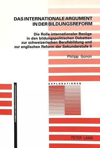 Das Internationale Argument in Der Bildungsreform cover