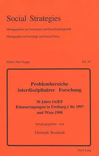 Problembereiche Interdisziplinaerer Forschung cover