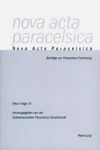 Nova ACTA Paracelsica cover