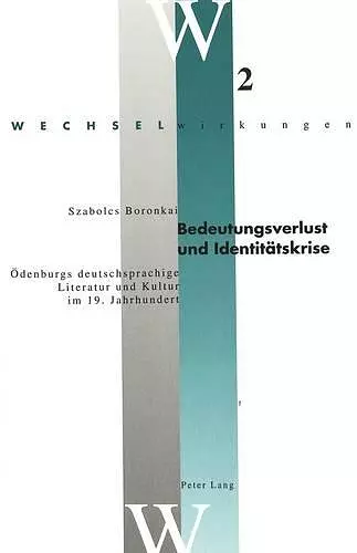 Bedeutungsverlust Und Identitaetskrise cover