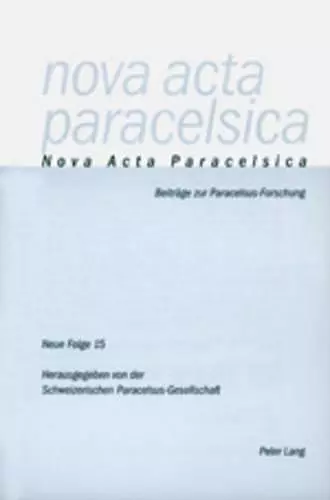 Nova ACTA Paracelsica cover