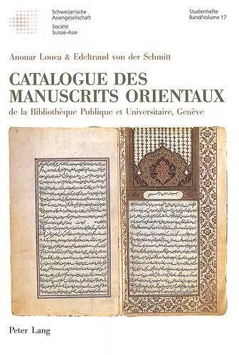 Catalogue Des Manuscrits Orientaux cover