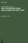 Deutschsprachige Exilliteratur seit 1933, Band 3/Teil 4, USA cover