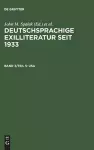 Deutschsprachige Exilliteratur seit 1933, Band 3/Teil 5, USA cover