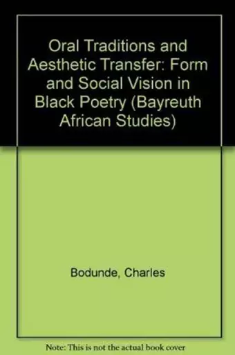 Oral Traditions and Aesthetic Transfer cover