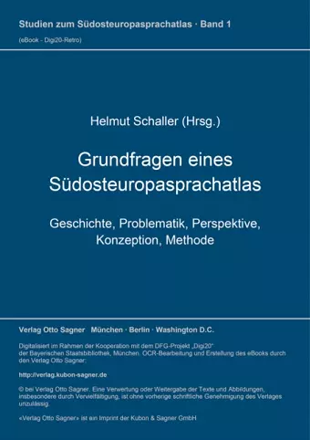 Grundfragen Eines Suedosteuropasprachatlas cover