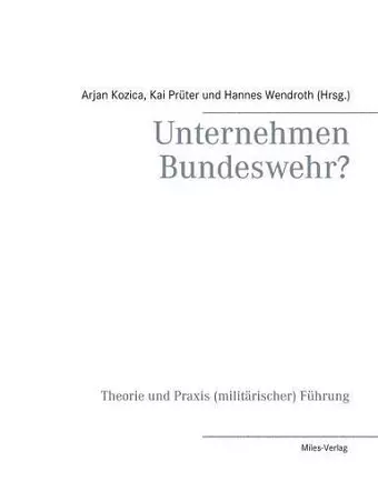 Unternehmen Bundeswehr? cover