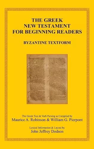 The Greek New Testament for Beginning Readers cover