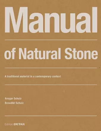 Manual of Natural Stone cover