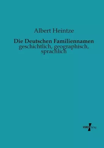 Die Deutschen Familiennamen cover